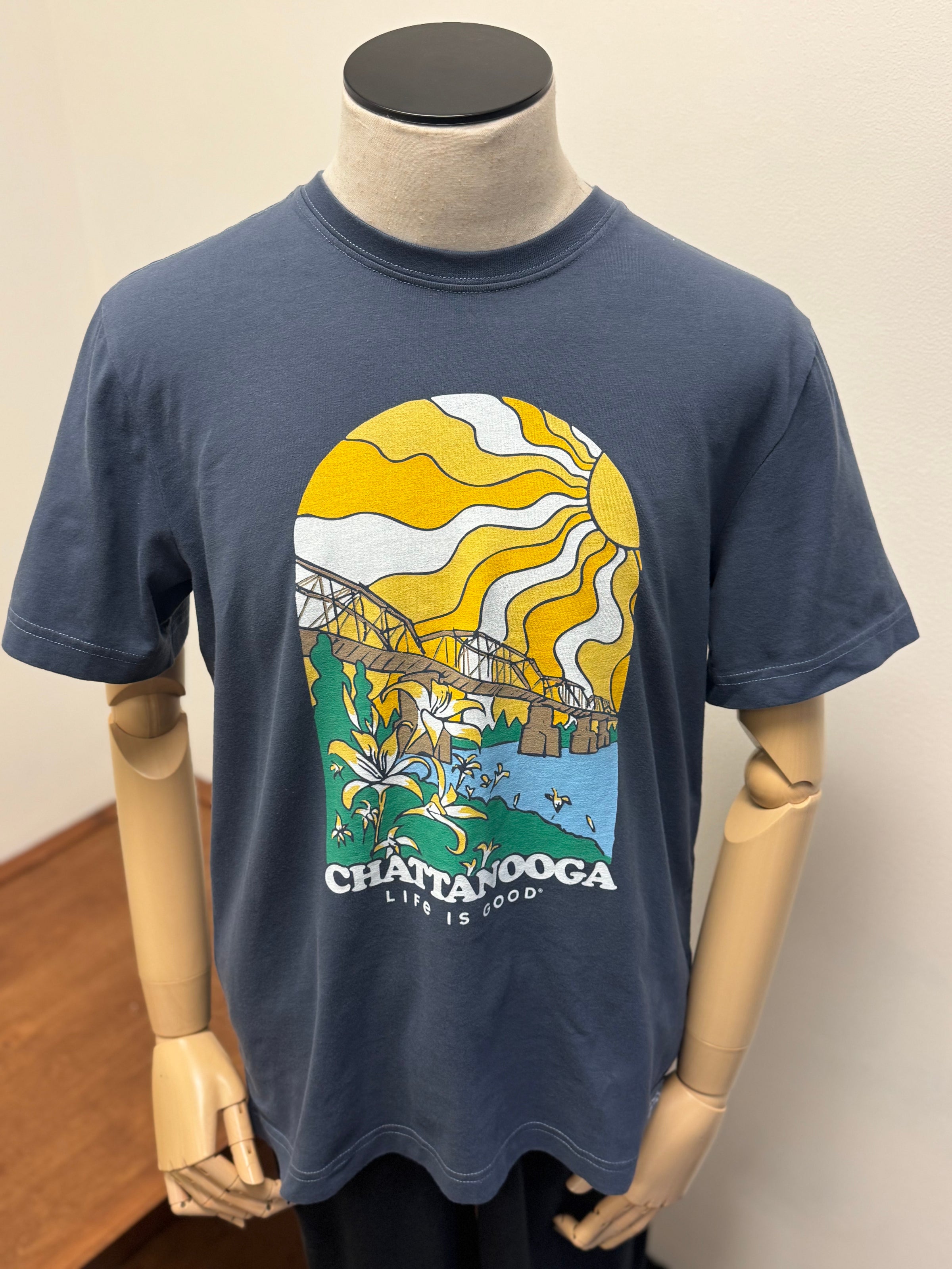 Men's Short-Sleeve Groovy Chattanooga Life is Good Crusher Tee