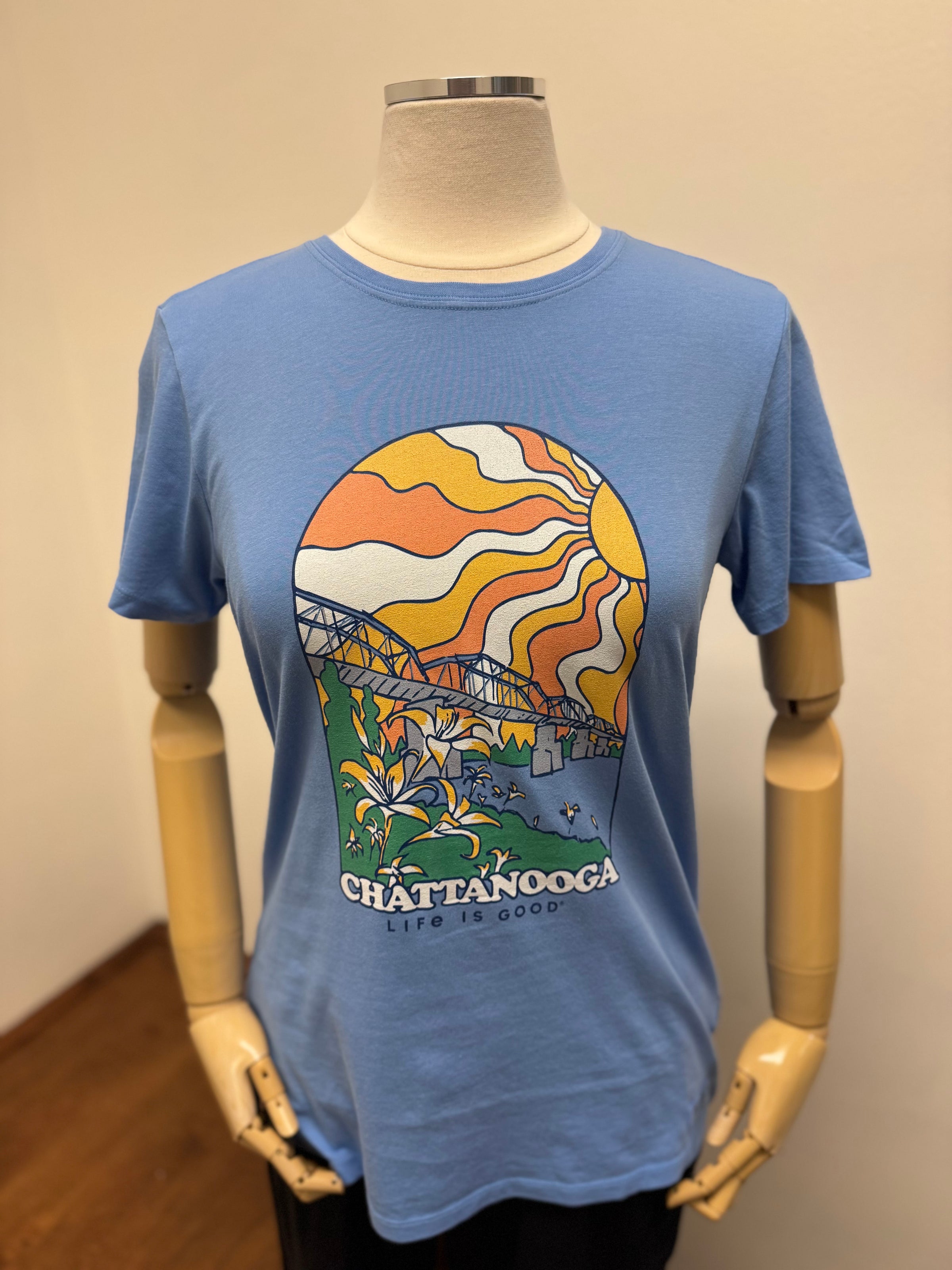 Women's Short-Sleeve Groovy Chattanooga Life is Good Crusher Tee